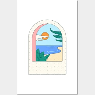 Window illustration Posters and Art